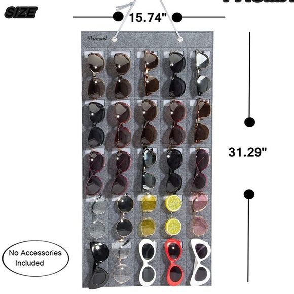 25 SLOT SUNGLASSES HOLDER! FELT MATERIAL!